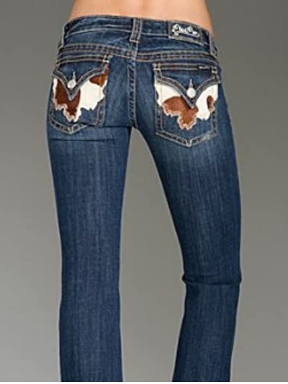 Miss Me Size 29 JP4292-2K Cowhide Bootcut Jeans Dark Wash